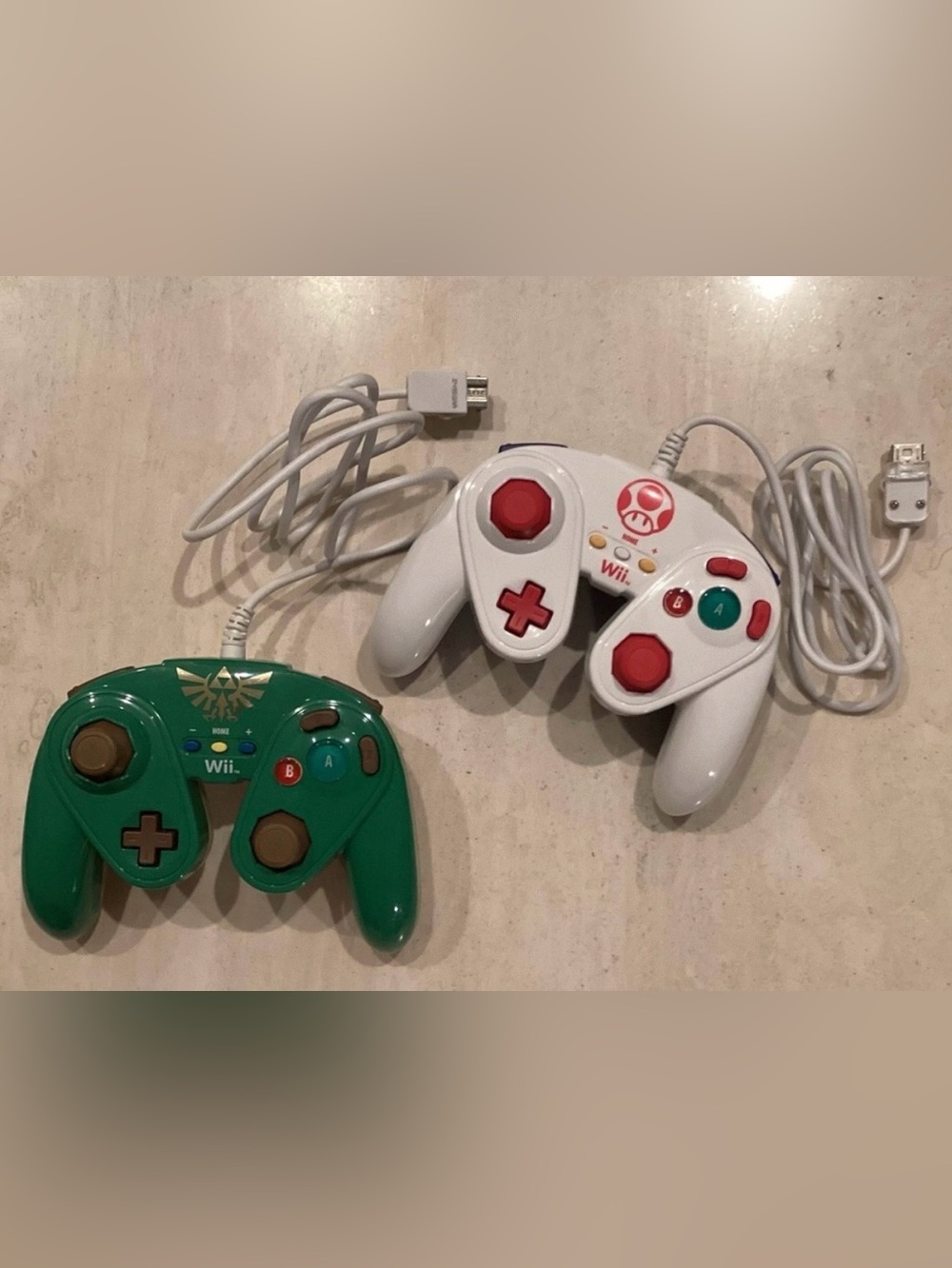 Zelda Wired Fight Pad Link & Toad Wii & Wii U Controllers Lot Of 2 PDP